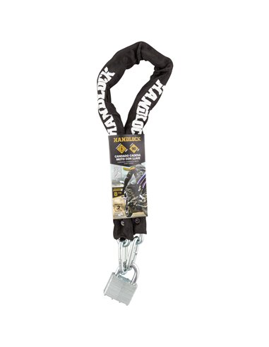 Candado moto handlock cadena forrada 8x900 mm