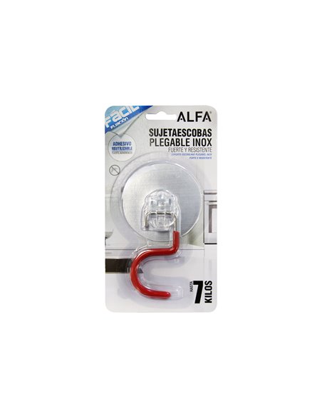 Sujetaescobas Pleg Inox Adhes Reutiliz