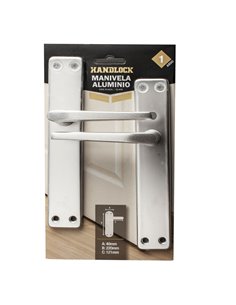 Manilla Aluminio Placa 220mm Cuadr 8mm 2