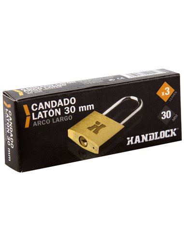 Candado Laton Handlock A/L30 Ll/Iguales