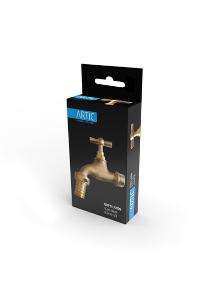 Grifo Laton Con Racor CurVo 1/2