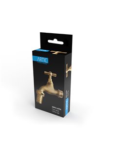 Torneira de latão com encaixe curvo 3/4" 2