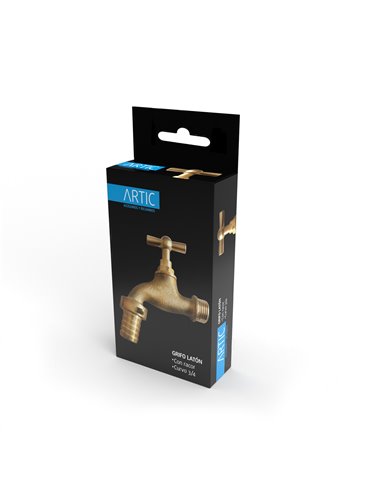 Grifo Laton Con Racor CurVo 3/4