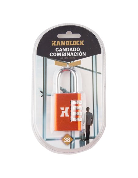 Candado Alum Comb Handlock 38mm 4n Naran