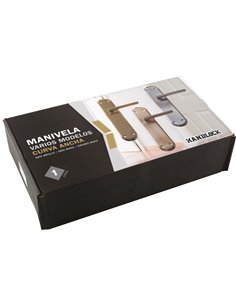 Manilla zamak recta handlock con placa ancha oro mate 2