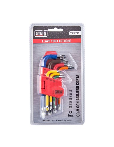 LlaVe Torx Stein Cr-V C/Ag Col 7p Corta
