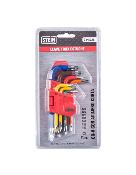 LlaVe Torx Stein Cr-V C/Ag Col 7p Corta