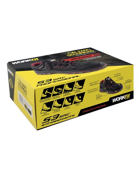 Zapato Seg Workfit Outdoor Rojo S3 39