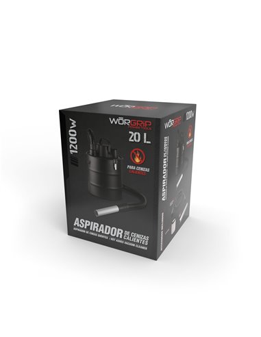 Aspirador Cenizas Cali Worgrip 1200w 20l
