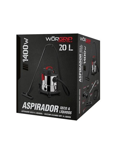 Aspirador Seco-Liquido Worgrip 1400w 20l