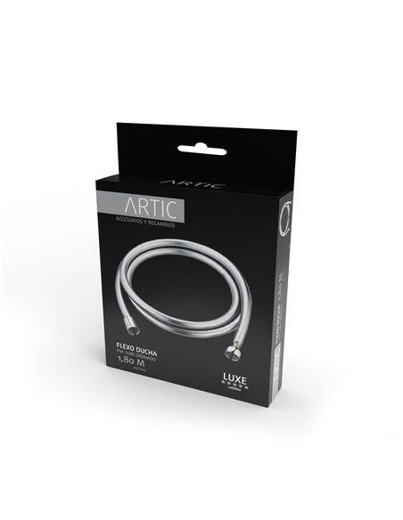 Flexo ducha pvc 1,8m luxe plata artic