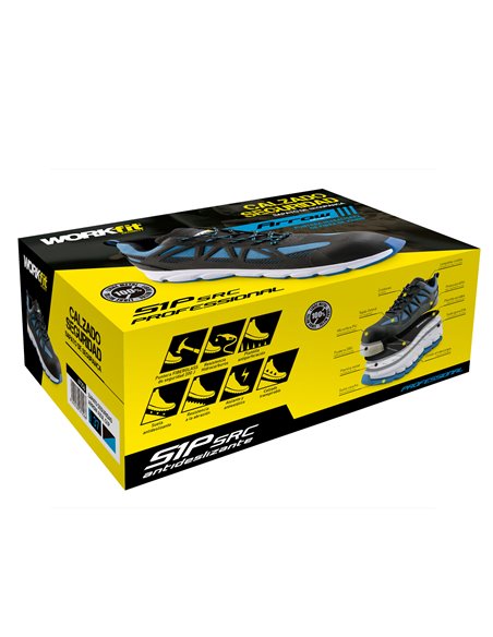 Zapato seguridad workfit arrow s1p src azul nº39