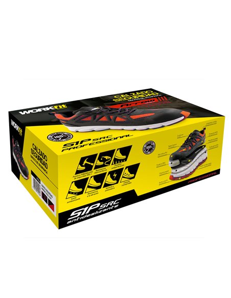 Zapato Seg Workfit Arrow Rojo N 44