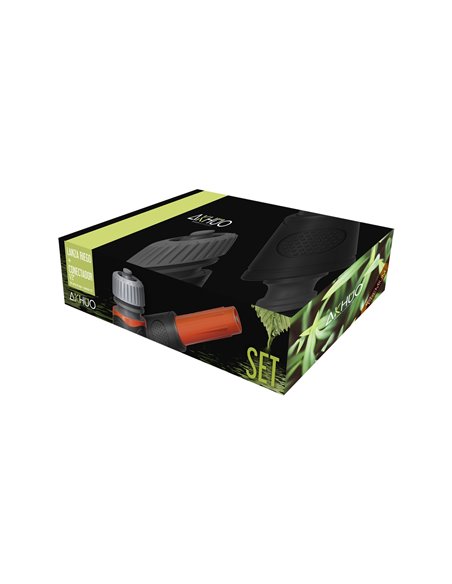 Set riego akhuo lanza + conectador 3/4"