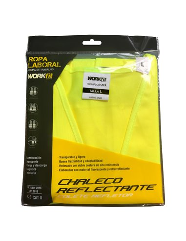 Chaleco Reflectante Amarillo Workfit Xl