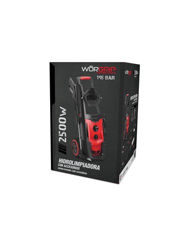Hidrolimpiadora alta presión wōrgrip 2500w 195 bar
