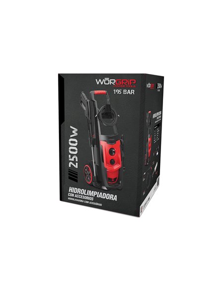 Hidrolimpiadora alta presión wōrgrip 2500w 195 bar