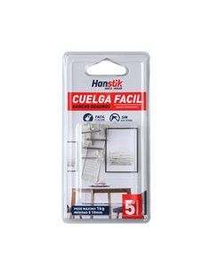 Cuelgafacil Redondo Transp Hanstik Bl 5 2