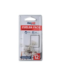 Cuelgafacil Redondo Transp Hanstik Bl 12 2