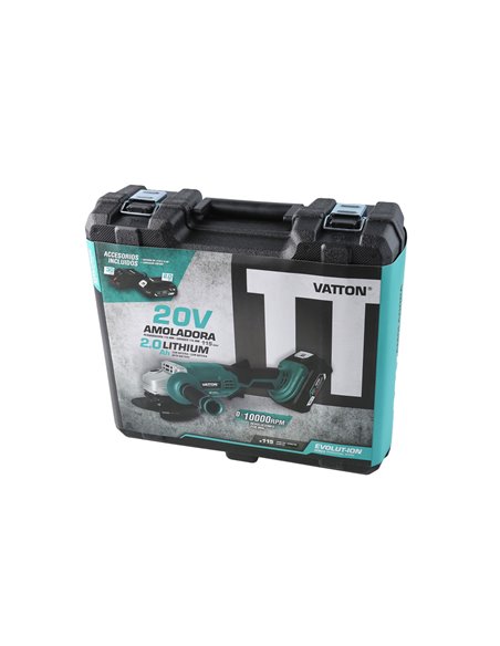 Moedor 115mm vatton 20v 1 bateria 2.0ah