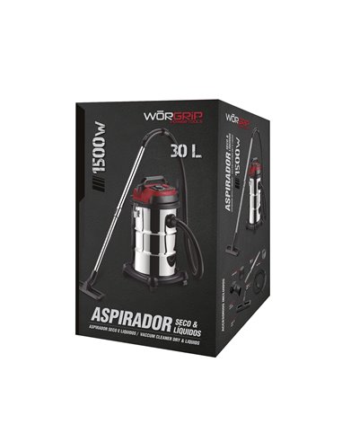 Aspirador Seco-Liquido Worgrip 1500w 30l