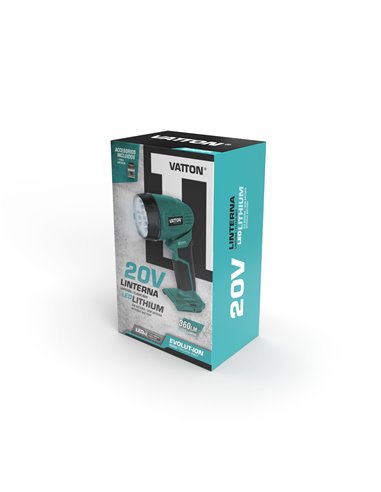 Linterna led de mano vatton 20v sin batería