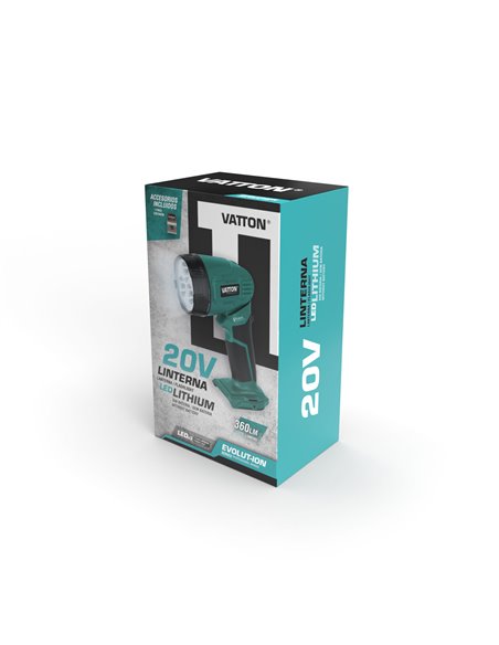 Lanterna LED portátil Vatton 20v sem bateria