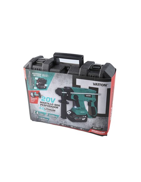 Martelo sem escova Vatton 20v 1 bateria 4.0ah