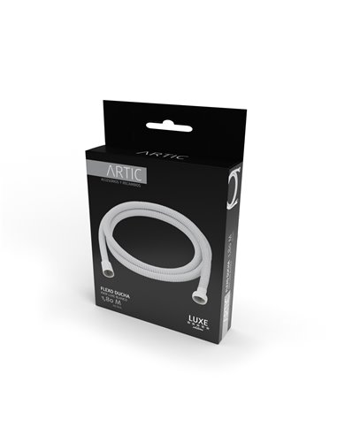 Flexo ducha inoxidable 1,8m blanco artic