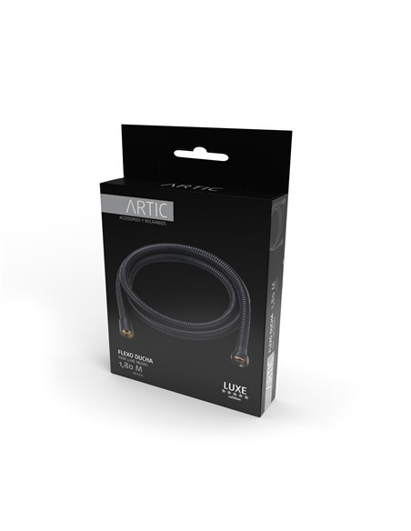 Flexo Ducha Inox Luxe Negro 1 8mts