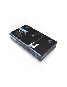 Monomando fregadera caño goma flexible negro 2