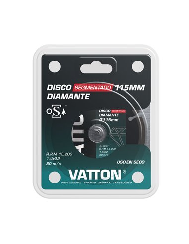 Disco Vatton Osa Diamante Seg 115mm