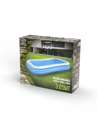 Piscina inflable rectangular akhuo 305x183x56cm