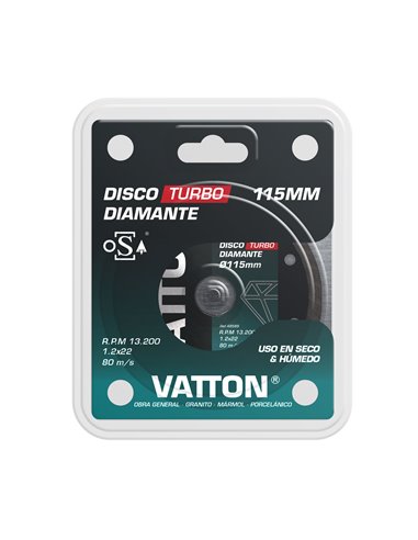 Disco Vatton Osa Diamante Turbo 115mm