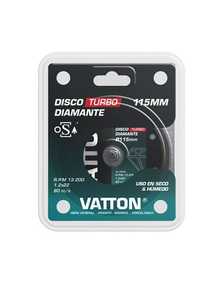 Disco Vatton Osa Diamante Turbo 115mm
