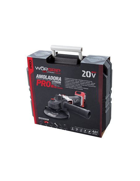 Amoladora 115mm Worgrip 20V 1 Bat 4 Ah
