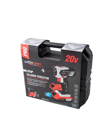 Taladro percutor worgrip 20v 2 baterías 1.5ah