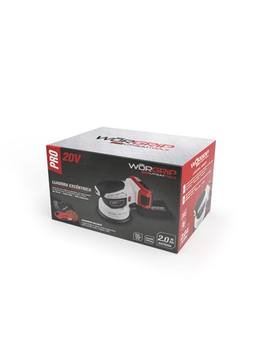 Lijadora Ex Worgrip 125mm 20V 1 Bat 2 Ah