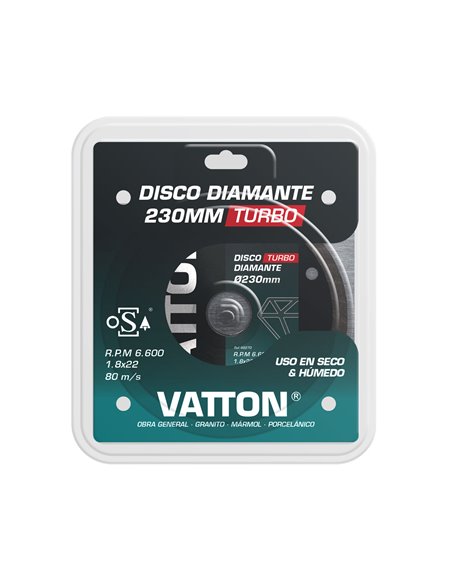 Disco Vatton Osa Diamante Turbo 230mm
