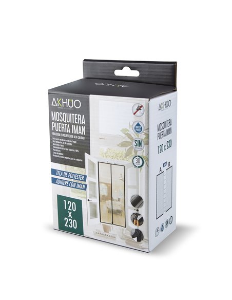 Mosquitera Puerta Iman 120x230 Gris