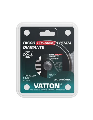 Disco Vatton Osa Diamante Continuo 115mm