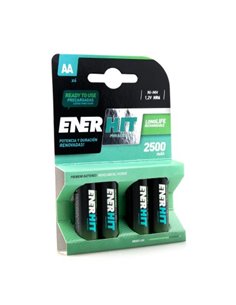 Enerhit rechargeable battery hr06 2500mah blister 2 units