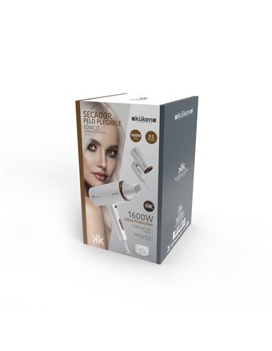 Secador de pelo profesional iónico küken plegable 1600w