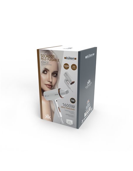 Secador de pelo profesional iónico küken plegable 1600w
