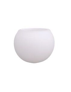 Abajur MINI BALL branco fosco vidro opala 4,5x3,5cm