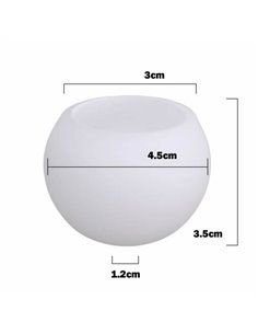 Abajur MINI BALL branco fosco vidro opala 4,5x3,5cm 2