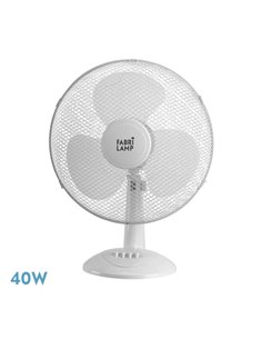 Ventilador Sobremesa Cape Grande Blanco 3 Vel. 40w  Oscilante 3 Aspas Blancas 53x43x25 Cm
