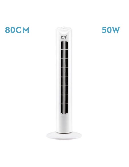 Ventilador Tero White Tower 50W Oscilante com Timer