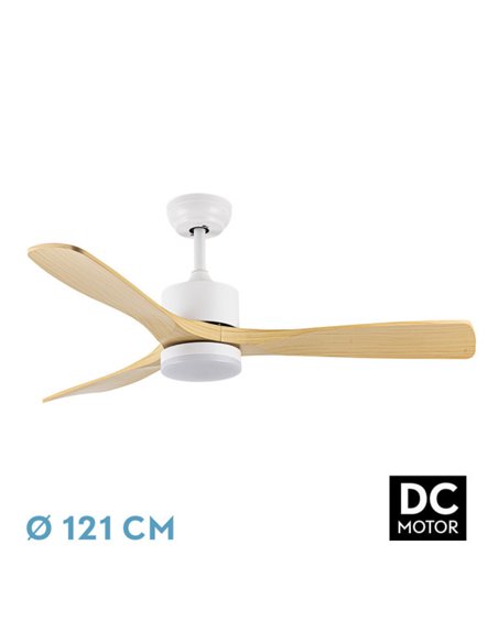 Ventilador Jet DC 20W Branco 3 Lâminas Faia