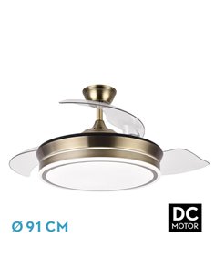 Ventilador Bayomo Leather DC 72W 3 lâminas implantáveis